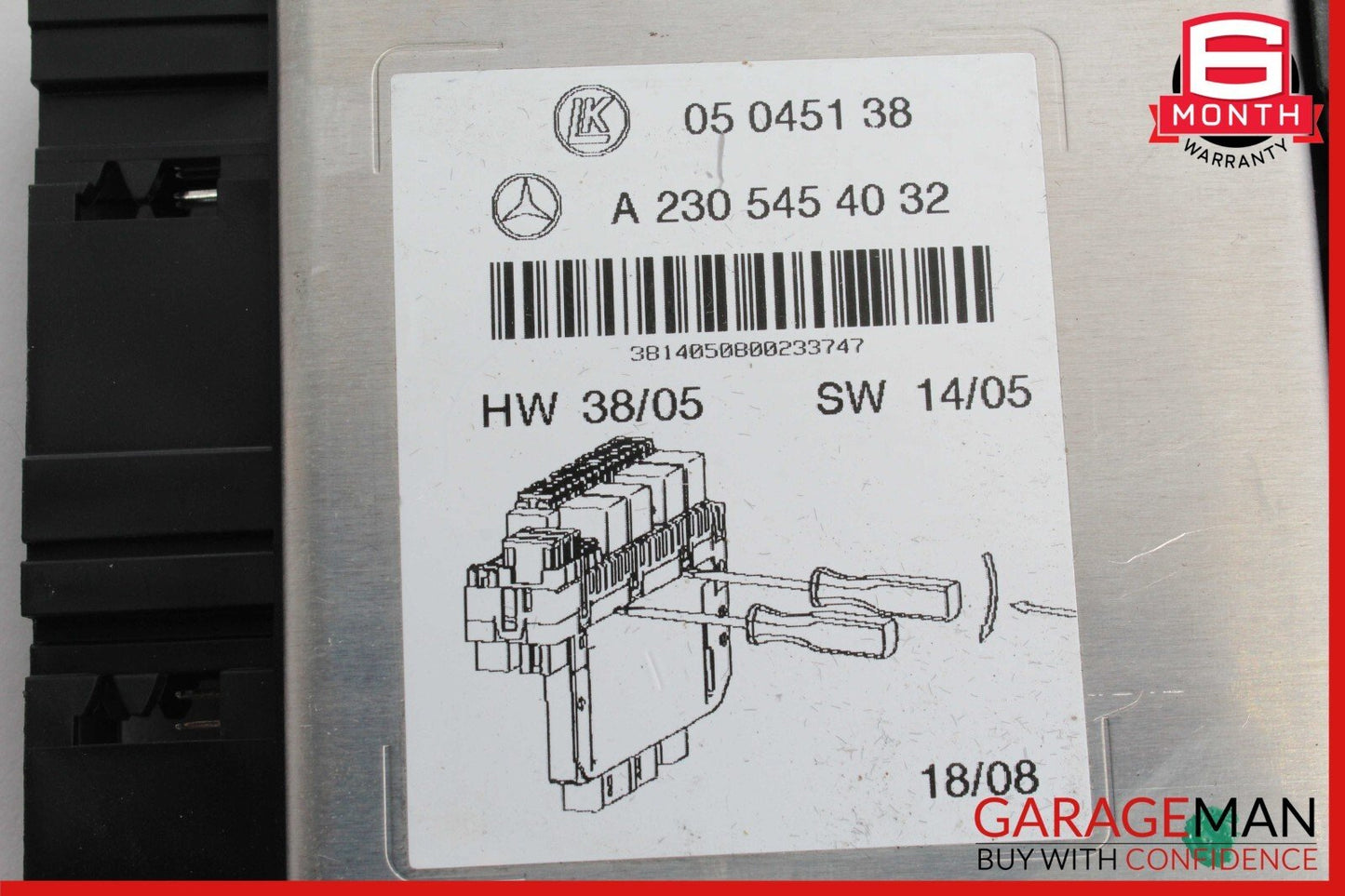 03-12 Mercedes R230 SL550 SL55 AMG SL500 Rear SAM Fuse Box Relay Module OEM