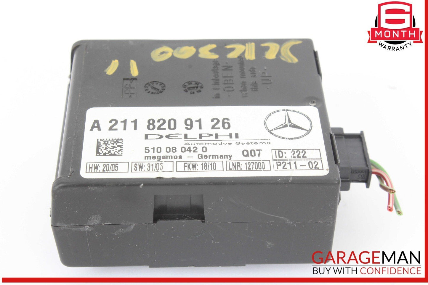 00-12 Mercedes R171 SLK300 C230 S430 E320 Anti Theft Alarm Module 2118209126 OEM