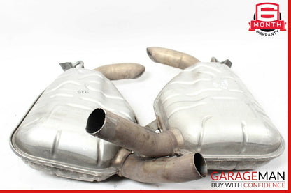 07-09 Mercedes W211 E320 Left & Right Exhaust Muffler Mufflers Tips Assembly OEM