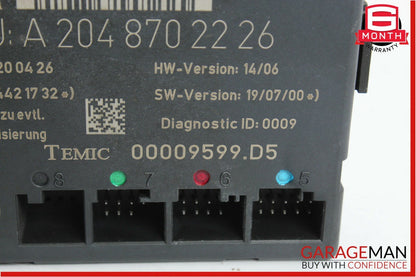 08-14 Mercedes W204 C250 C300 Front Right Passenger Side Door Control Module