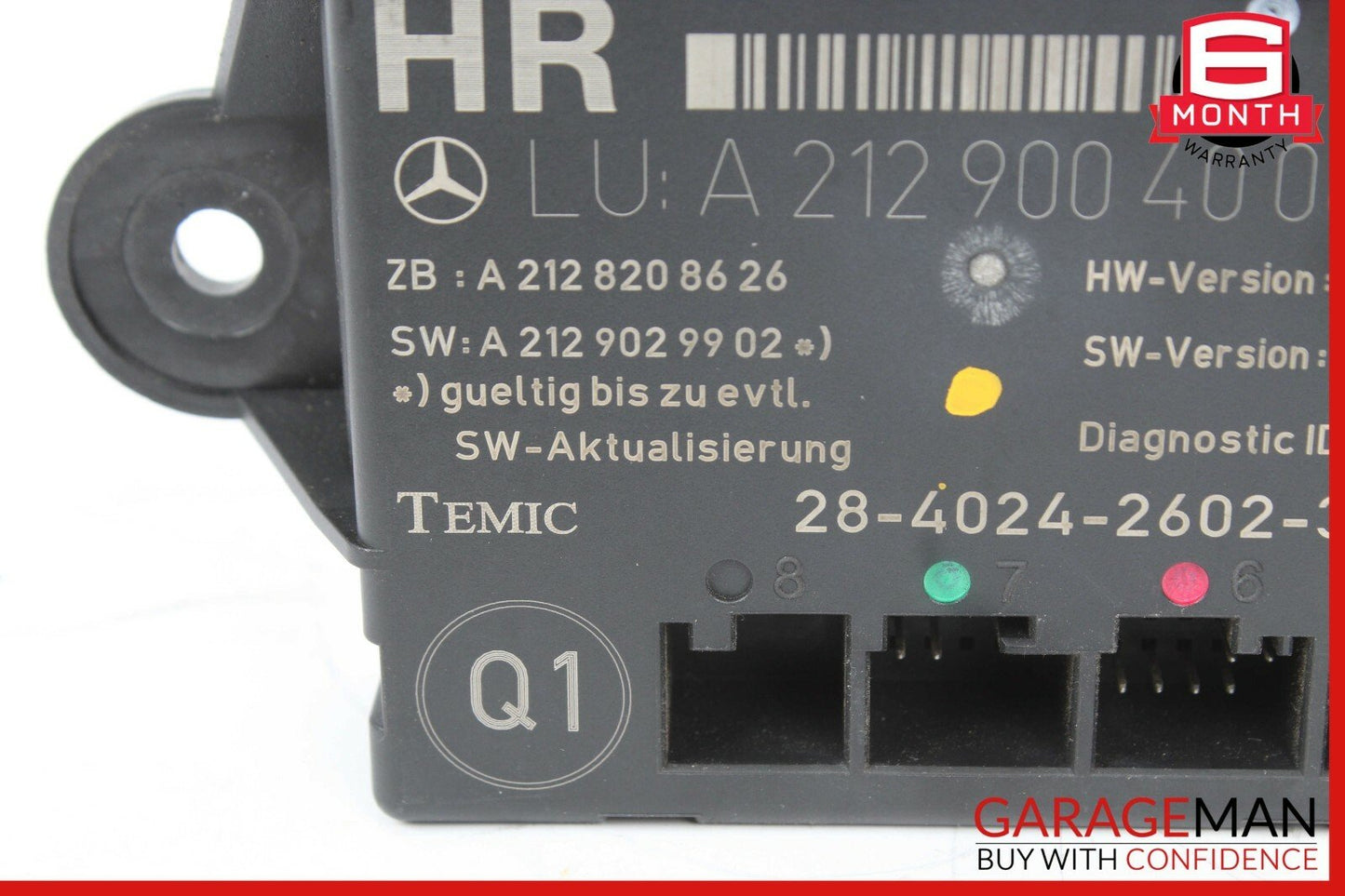 08-14 Mercedes W204 C250 C350 Rear Right Passenger Side Door Controller Module