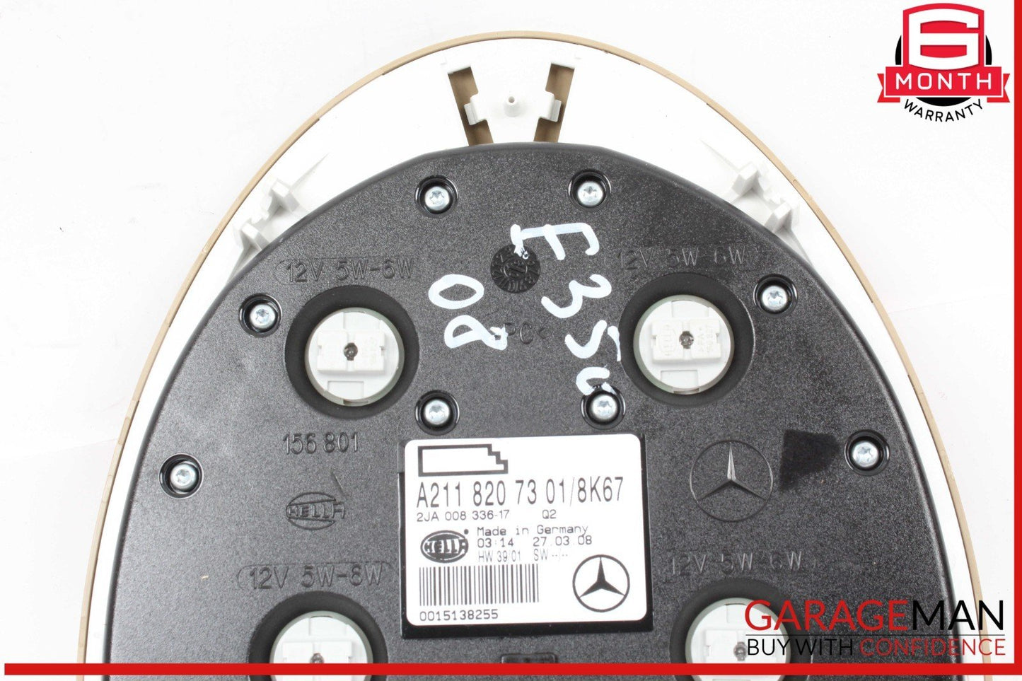 07-09 Mercedes W211 E350 E550 Rear Overhead Dome Light Beige 2118207301 OEM