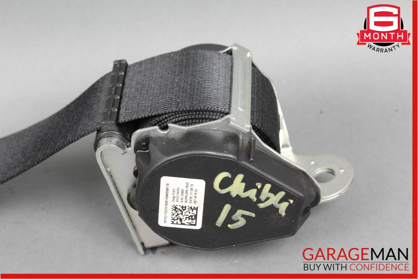 14-17 Maserati Ghibli Rear Right / Left Side Seatbelt Seat Belt Retractor Black