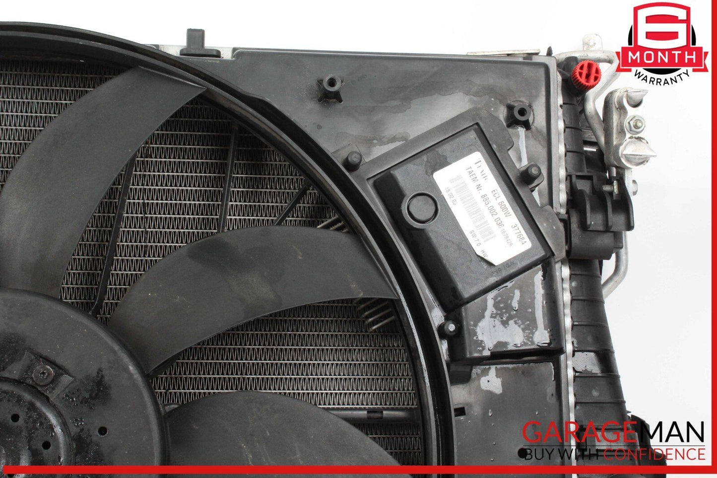 02-06 Mercedes W215 CL500 Engine Motor Cooling Fan Shroud w/ Radiator