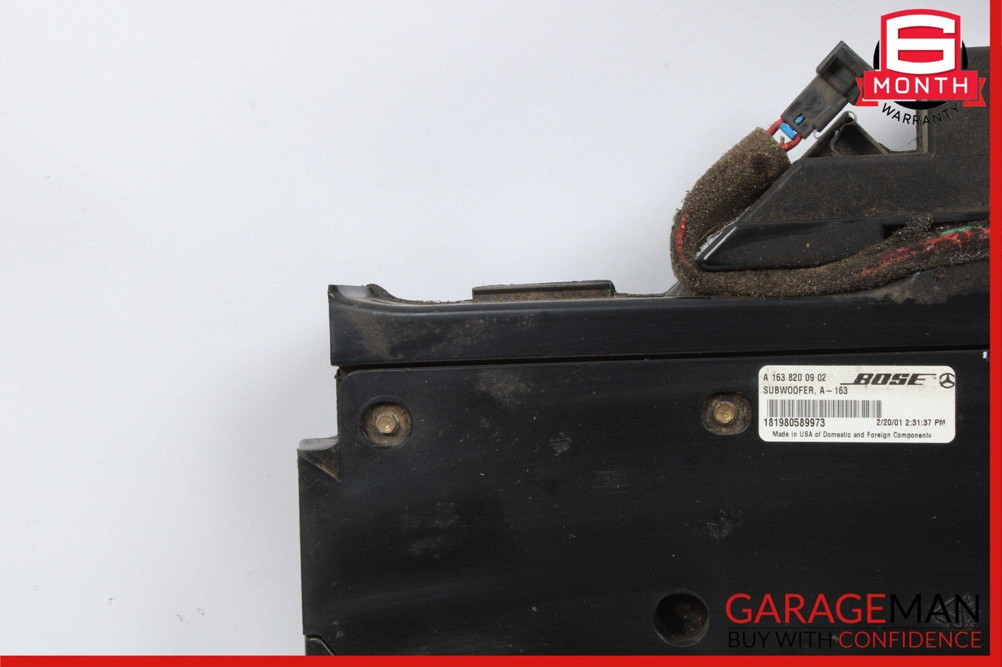 98-05 Mercedes W163 ML320 ML55 AMG Audio Sound System Subwoofer Box Assembly