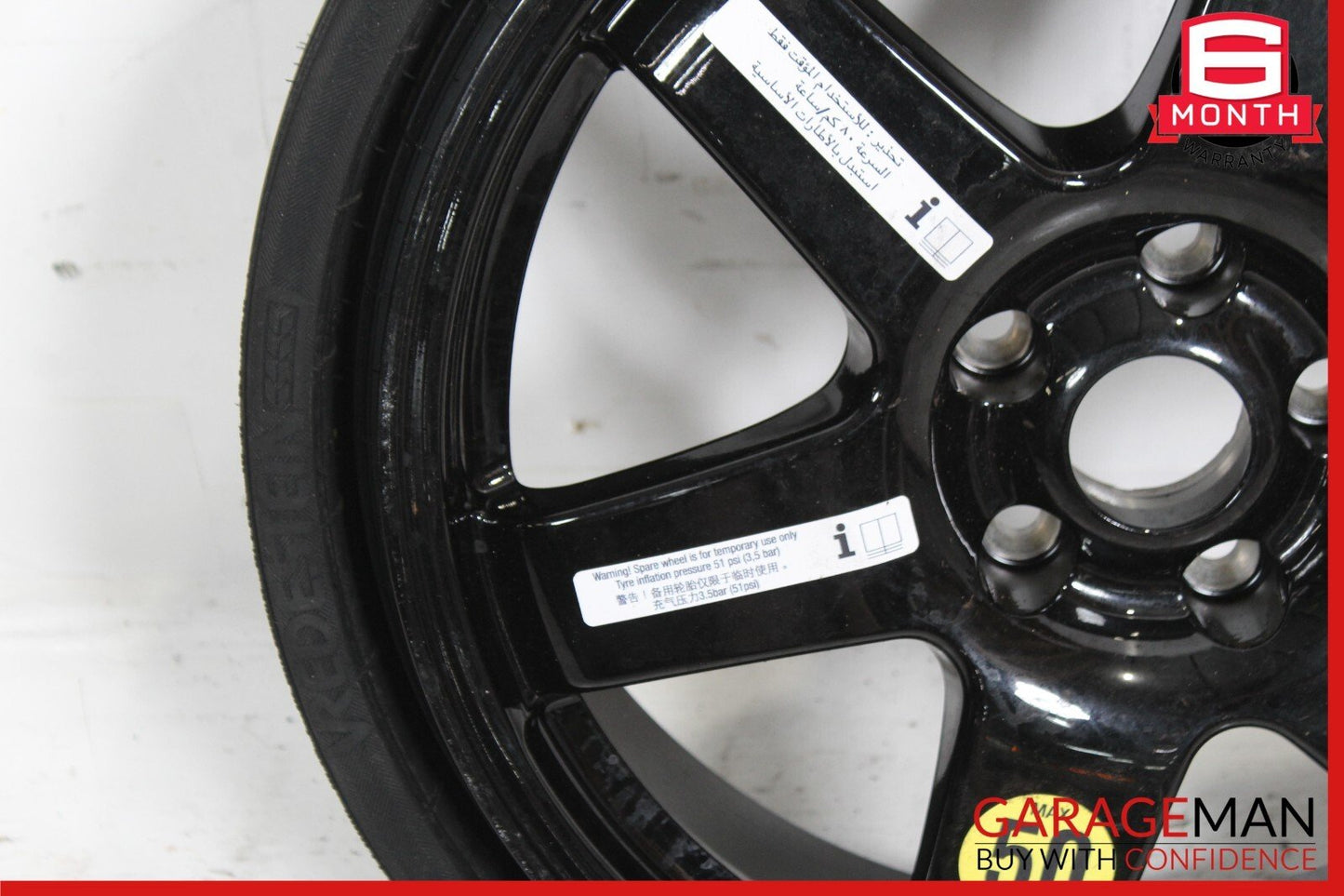 14-22 Maserati Quattroporte M156 Emergency Spare Tire Wheel Donut Rim 18 18" OEM