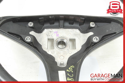 08-11 Mercedes W204 C250 C300 Driver 3 Spoke Steering Wheel Black Leather OEM