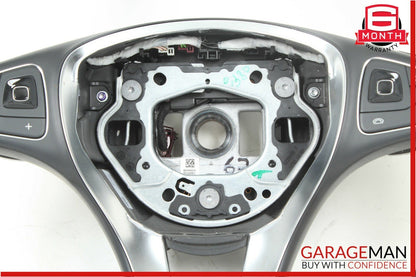 16-18 Mercedes W213 E250 E400 AMG Sport 3 Spoke Steering Wheel Assembly Black