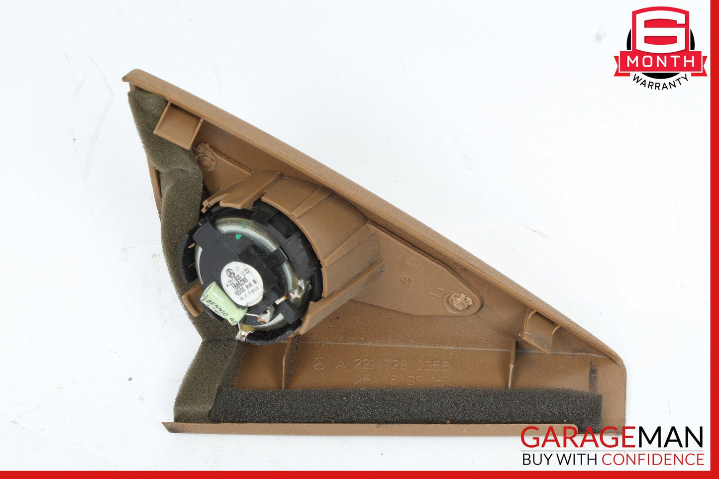 07-13 Mercedes W221 S500 S550 Front Left Side Door Tweeter Speaker Cover Brown