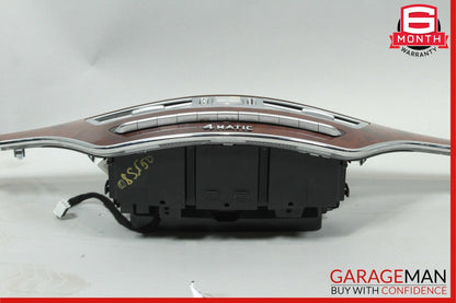 07-14 Mercedes S550 CL600 Center Dash Heater Switch Control Panel Assembly Wood