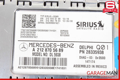 10-16 Mercedes B-Class W242 W246 E350 Sirius Satellite Radio Receiver Module OEM