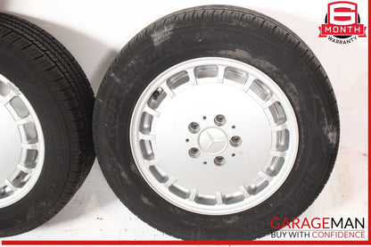 85-93 Mercedes W201 190E 190D Wheel Tire Rim Set of 4 Pc R15 OEM