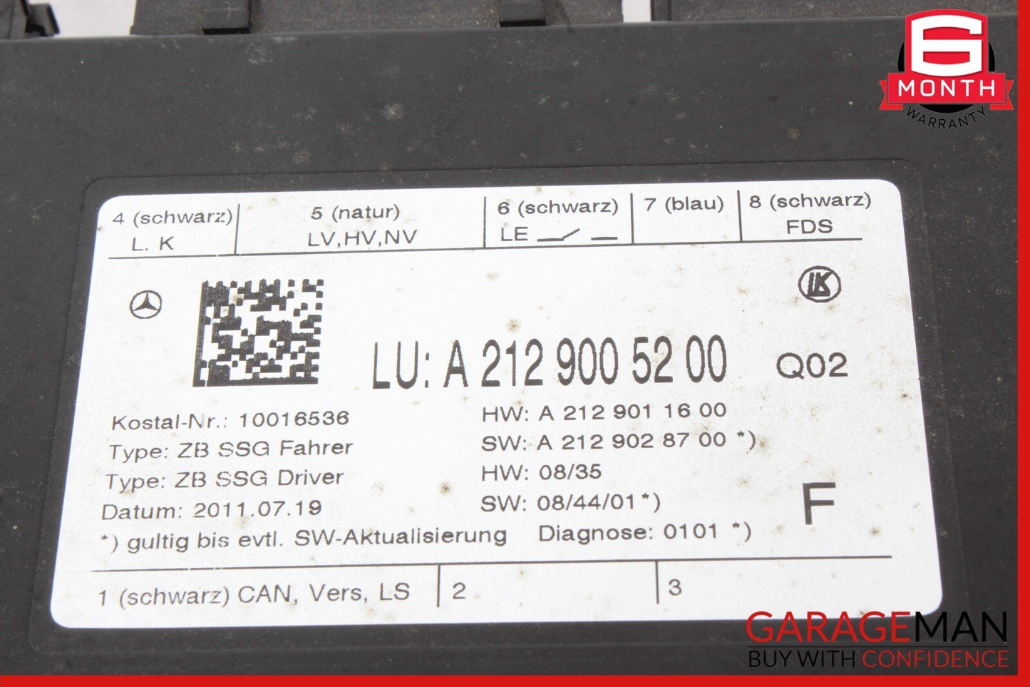 08-18 Mercedes E350 C250 C300 SLK300 Front Left Side Seat Control Module Unit