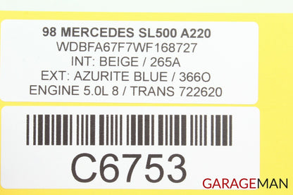 96-98 Mercedes R129 SL320 SL500 Phone Communication Computer Control Module Unit
