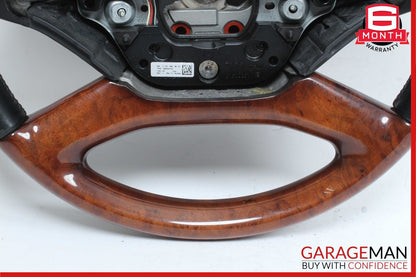 10-13 Mercedes W221 S550 S600 Steering Wheel w/ Paddle Shifters Black Wood OEM