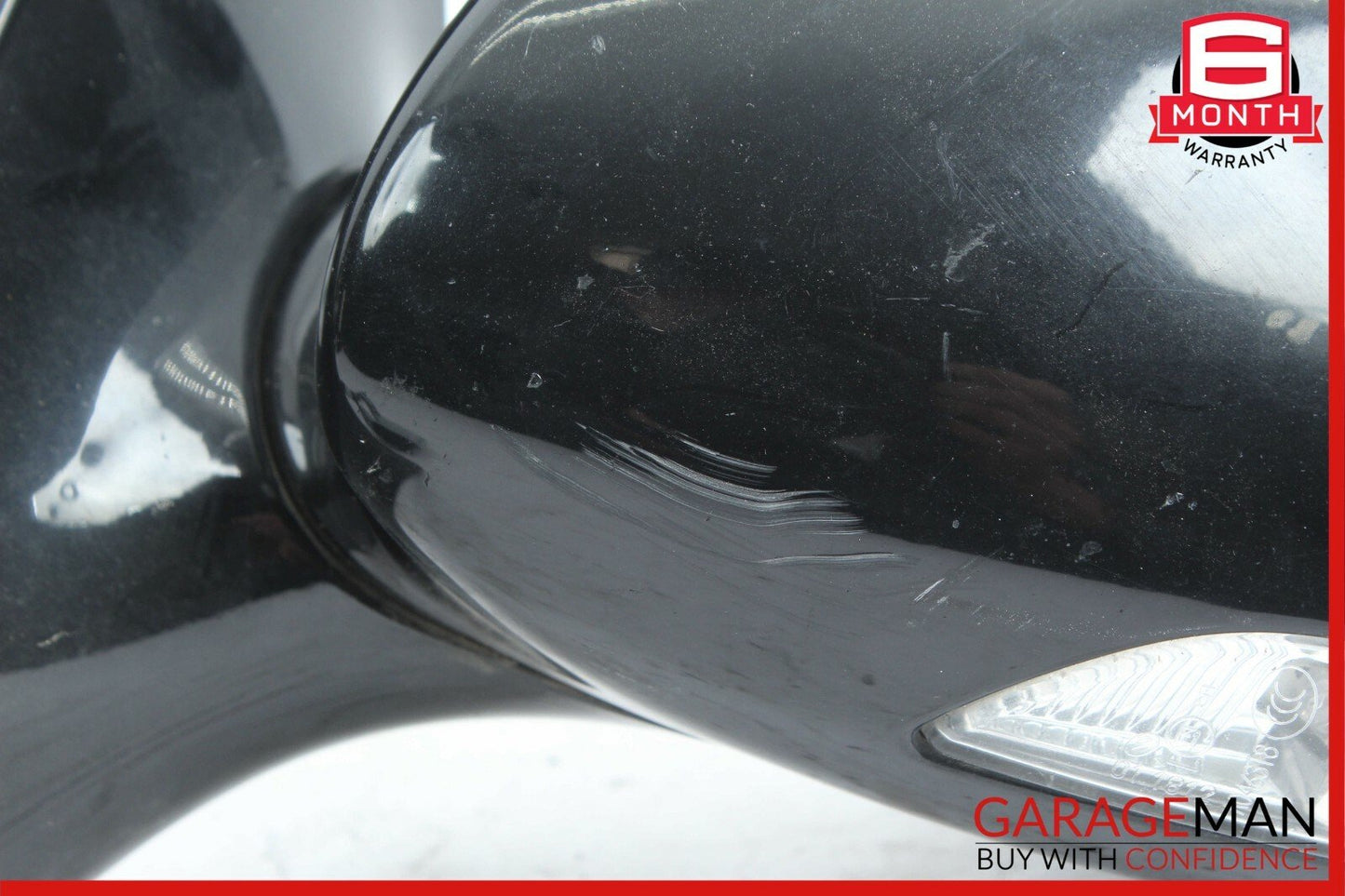 07-09 Mercedes W221 S550 S600 Front Left Side Mirror Door Rear View Black OEM
