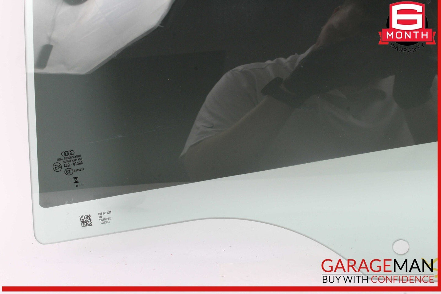 17-24 Audi A4 Rear Left Driver Side Door Window Glass 8W5845205C OEM