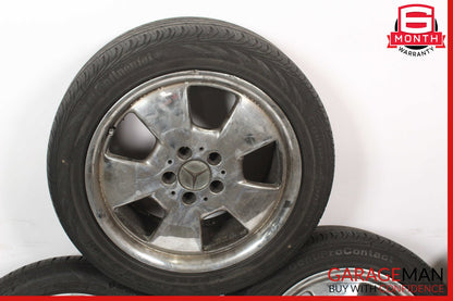 Mercedes R129 SL500 300SL 8.25 x 17 17" Wheel Rims Set Silver 1294011202 OEM