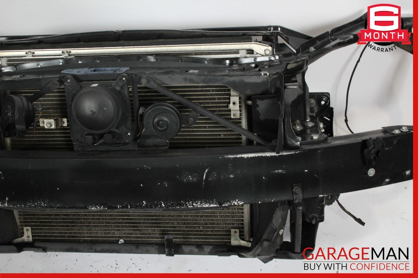 03-06 Mercedes R230 SL500 Engine Cooling Radiator Fan Shroud A/C Condenser Assy