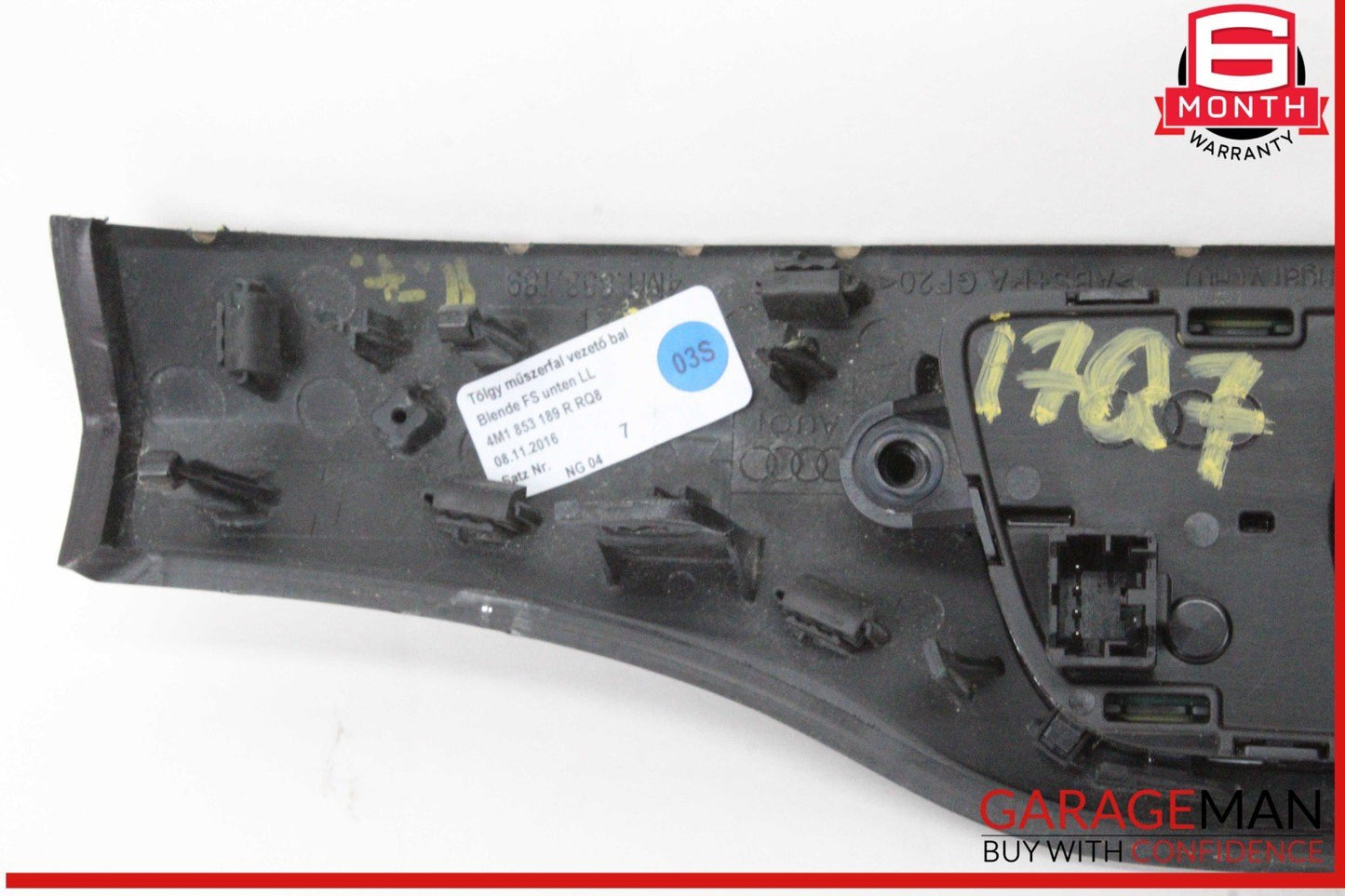 17-19 Audi Q7 Front Dash Trim w/ Head Light Lamp Control Switch 4M1853189R OEM