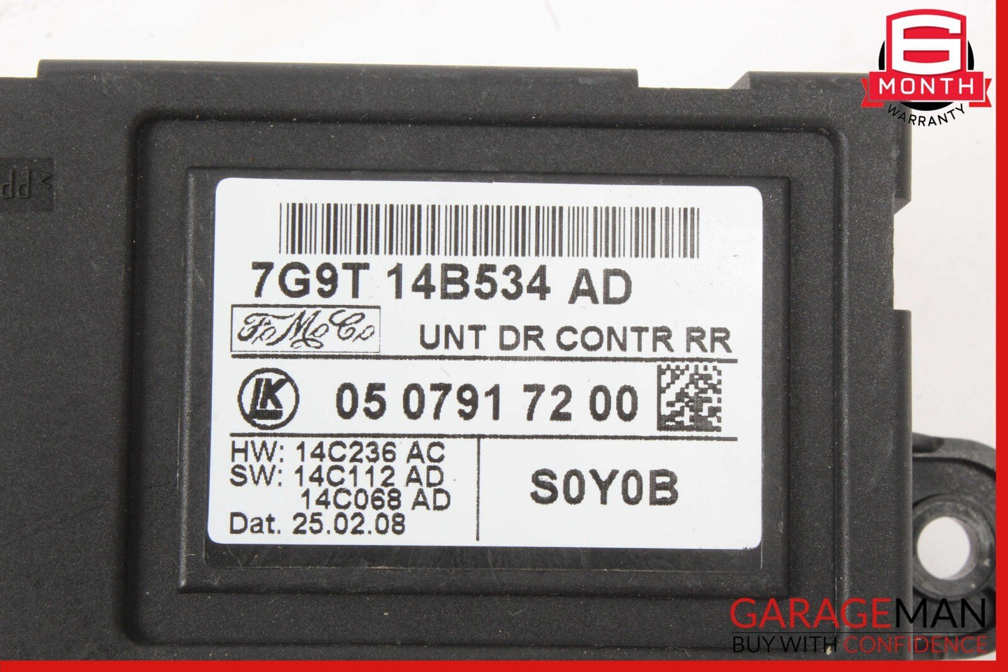 09-11 Jaguar XF Rear Left Door Control Module 7G9T14B534AD OEM