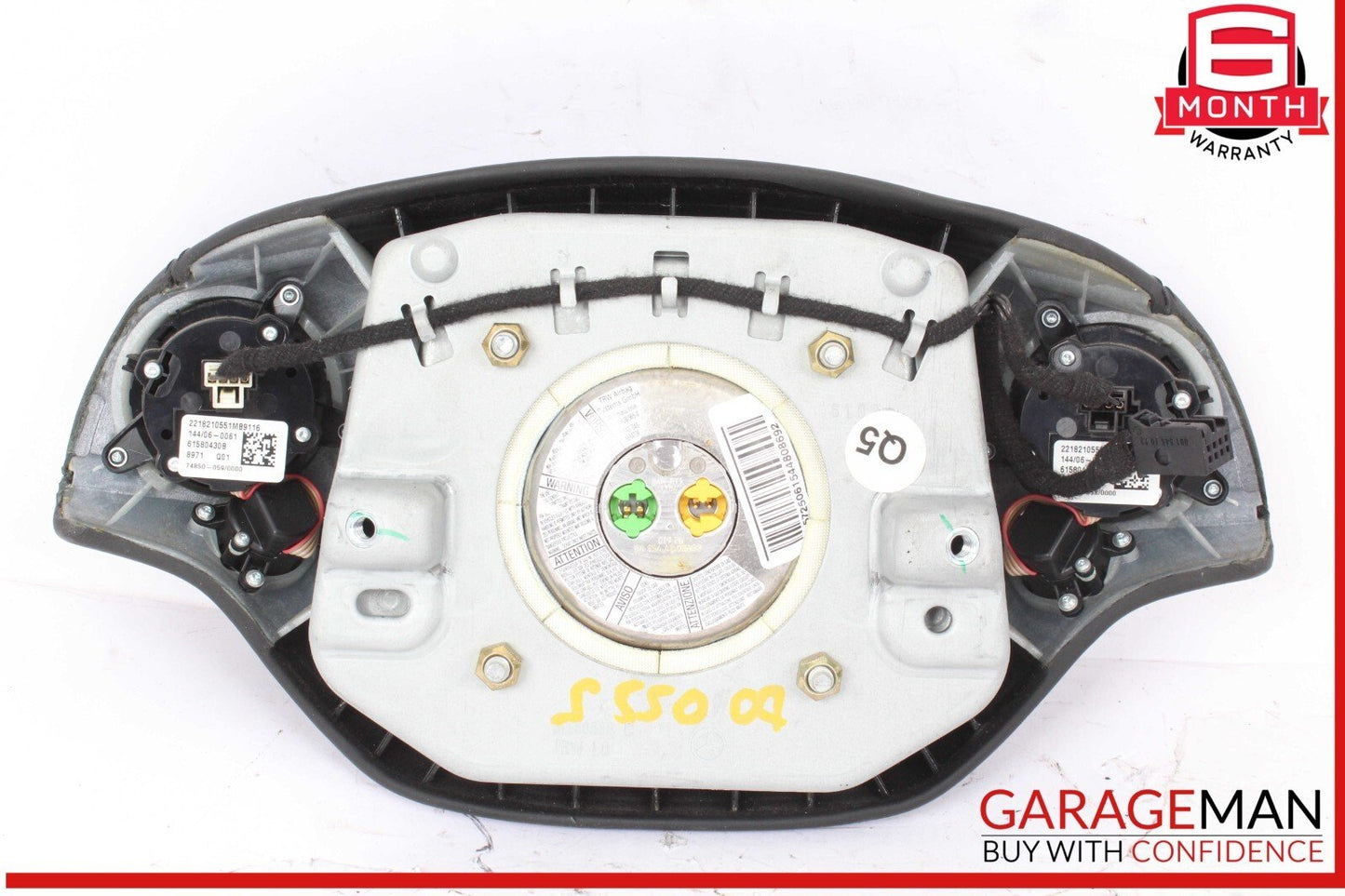 07-10 Mercedes W221 S550 CL550 Steering Wheel Airbag Air Bag Assembly Black OEM