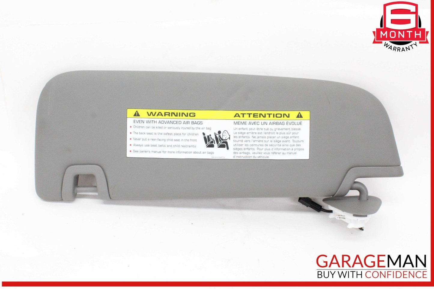 10-16 Porsche Panamera 970 E-Hybrid Front Right Side Sunvisor Sun Visor Gray OEM