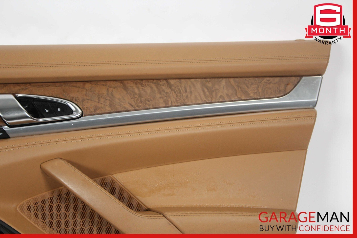 10-16 Porsche Panamera 970 Front Right Interior Door Panel Trim Cover Assy Beige