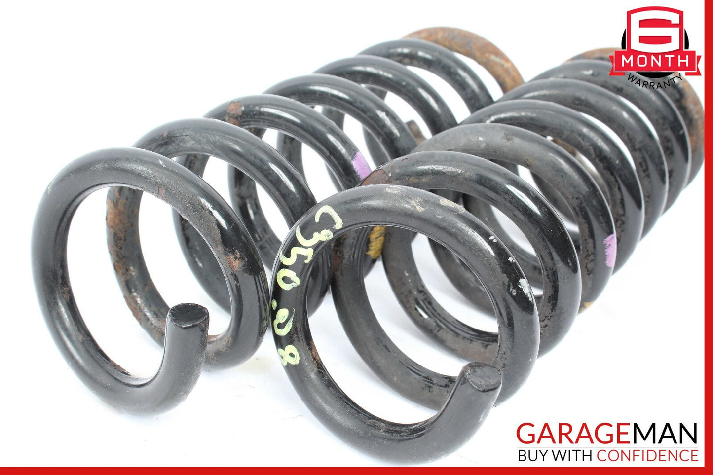 08-14 Mercedes W204 C350 Rear Shock Strut Coil Spring Set of 2 OEM