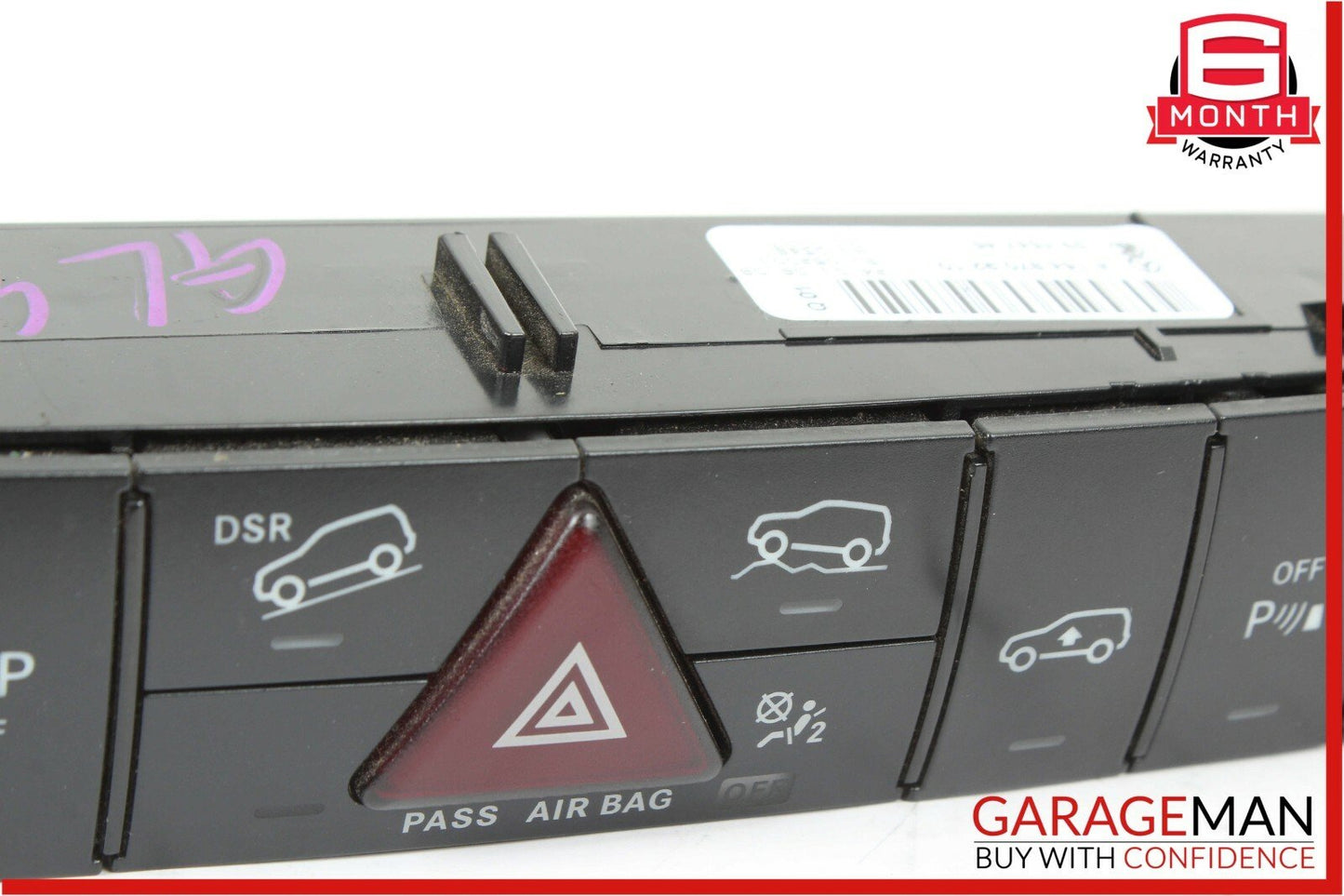 06-12 Mercedes GL450 ML550 Center Dash Hazard Light Switch Control Panel OEM