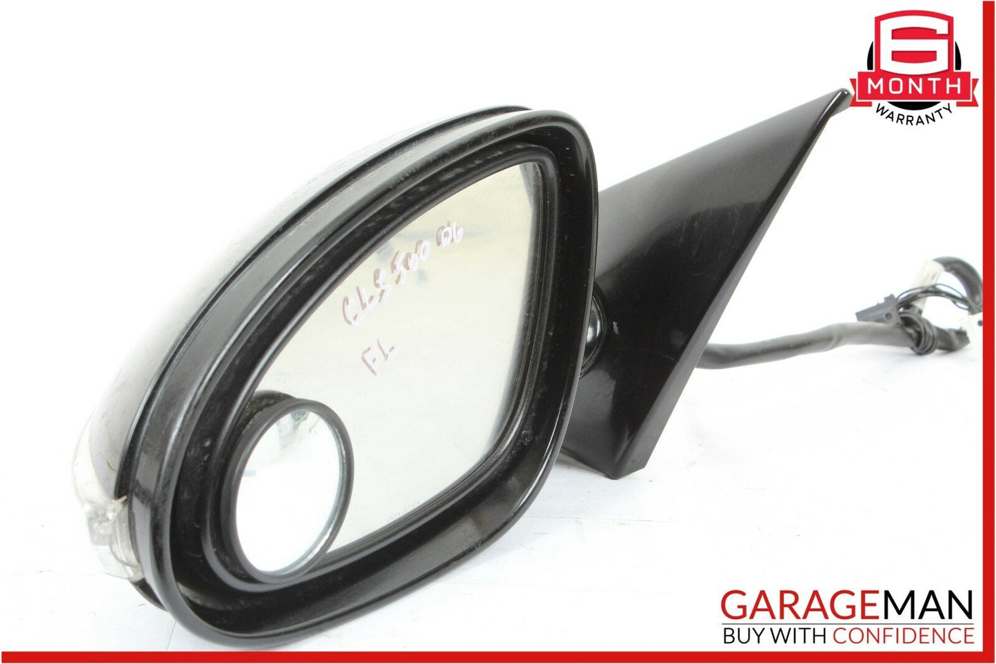 06-08 Mercedes W219 CLS500 Front Left Driver Side Mirror Door Rear View Black