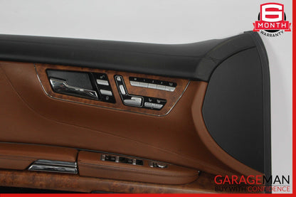 08-14 Mercedes W216 CL63 AMG Front Left Side Interior Door Panel Assy Brown