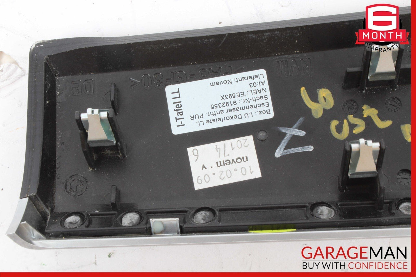 09-15 BMW 750i 750Li Right Passenger Side Dash Trim Panel 9192355 OEM