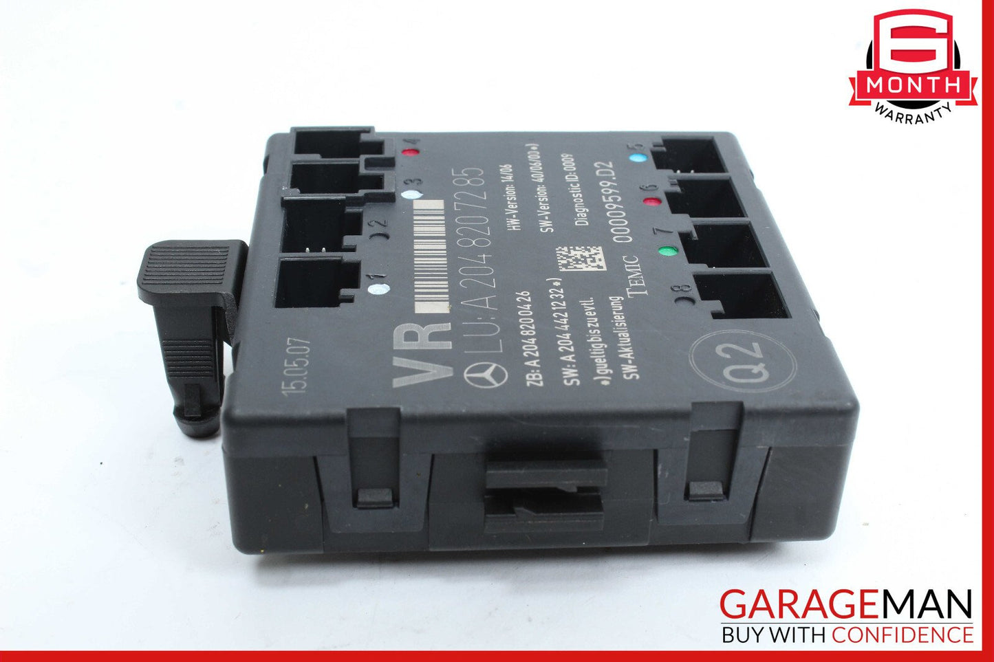 08-14 Mercedes W204 C300 C350 Sedan Front Right Side Door Control Module Unit