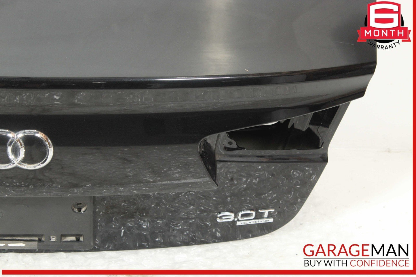 12-18 Audi A6 Rear Trunk Lid Deck Shell Panel Black OEM