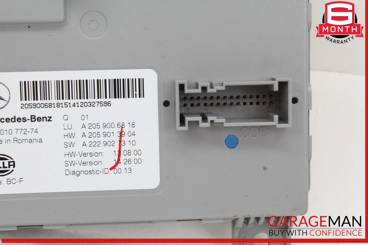 15-18 Mercedes W205 C300 Front Sam Signal Acquisition Module Unit 2059006818 OEM