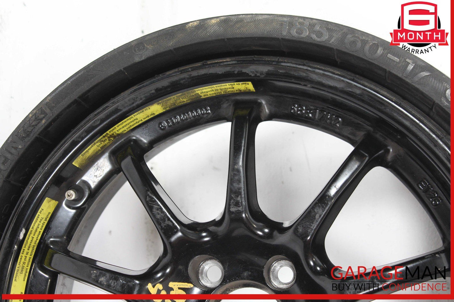 03-12 Mercedes R230 SL500 SL550 Emergency Spare Tire Wheel Donut Rim 17" 17 OEM