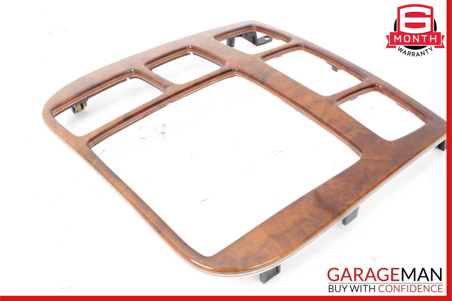 00-02 Mercedes W220 S500 S55 AMG Dashboard Radio Trim Panel Cover Bezel Wood OEM
