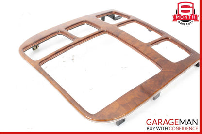 00-02 Mercedes W220 S500 S55 AMG Dashboard Radio Trim Panel Cover Bezel Wood OEM
