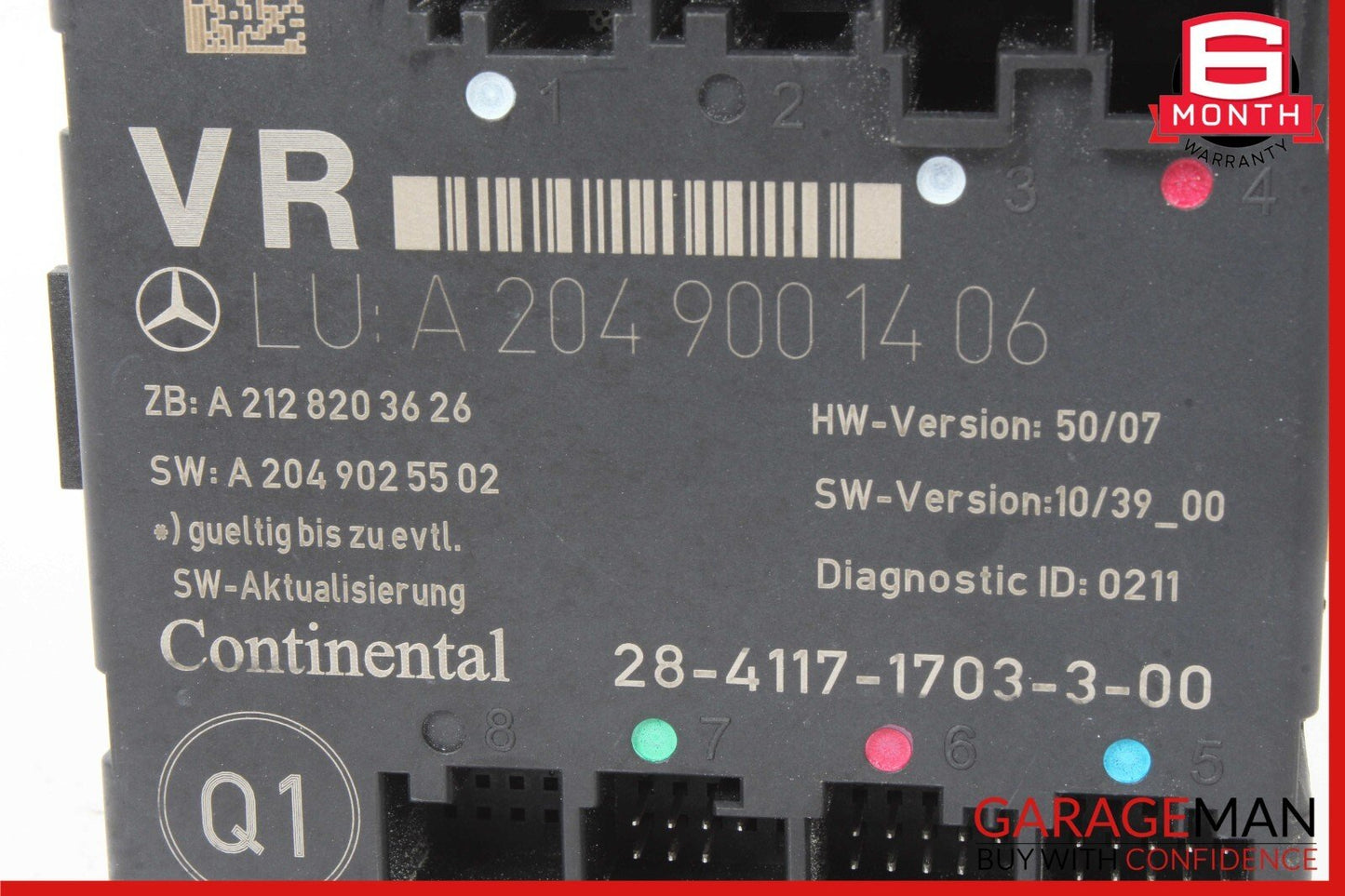 12-15 Mercedes W204 C250 C350 Coupe Front Right Side Door Control Module Unit