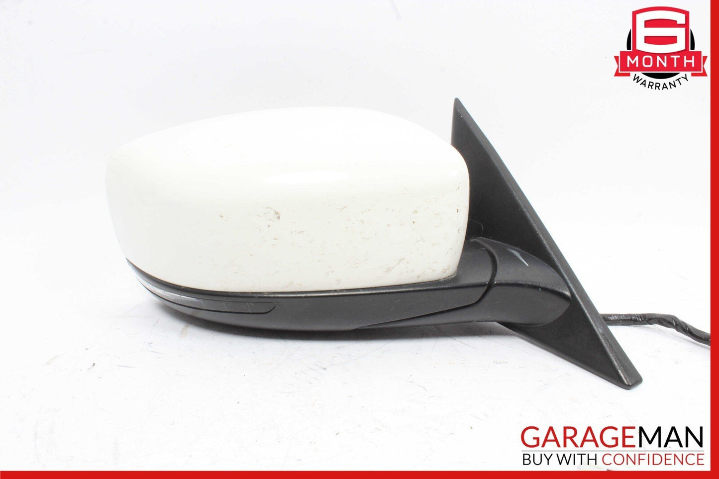 14-17 Maserati Ghibli Front Right Side Mirror Door Rear View White/Black OEM
