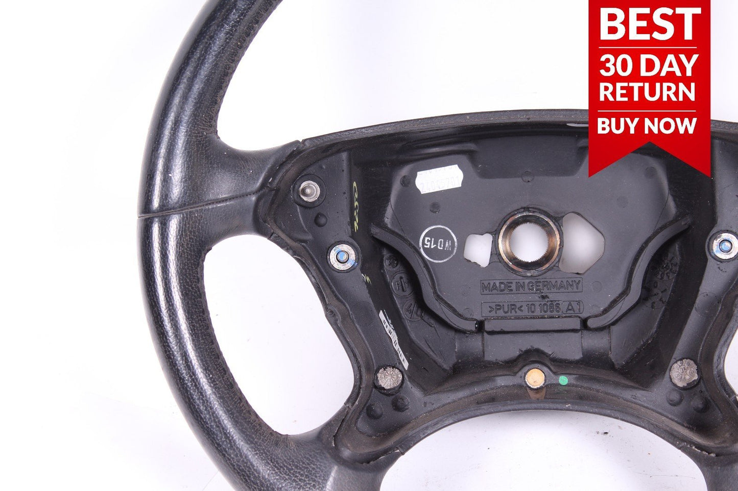 03-09 Mercedes W209 CLK350 4 Spoke Drivers Steering Wheel Assembly Black A81 OEM