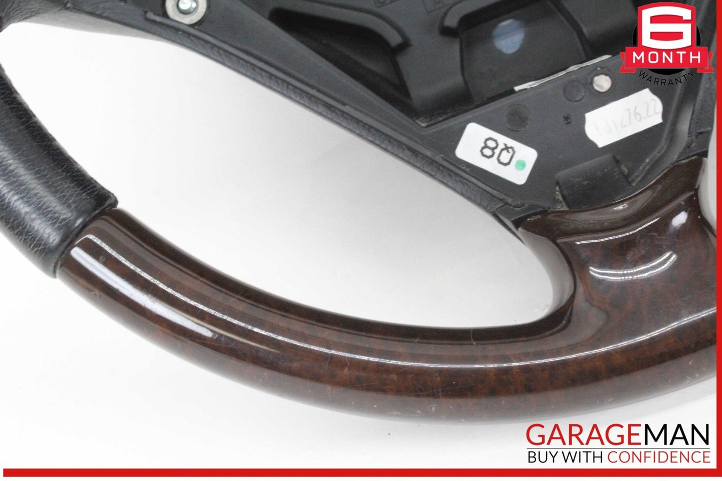 05-08 Mercedes R171 SLK280 Front Left Driver Side Steering Wheel Wood Black OEM