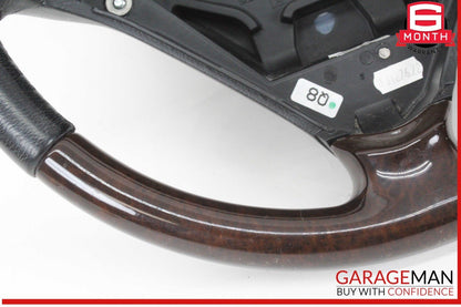 05-08 Mercedes R171 SLK280 Front Left Driver Side Steering Wheel Wood Black OEM