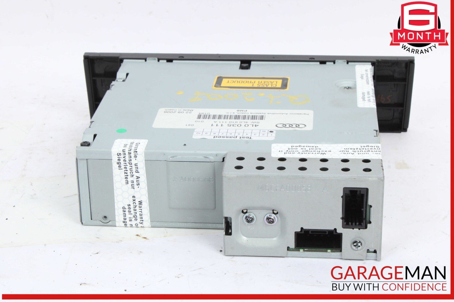 07-09 Audi Q7 Front Dash Audio Radio 6 Disc CD Changer Player 4L0035111 OEM