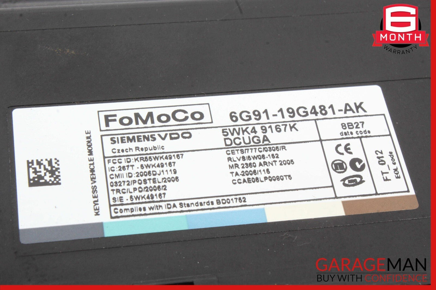09-11 Jaguar XF Keyless Theft Locking Module Computer 6G9119G481AK OEM