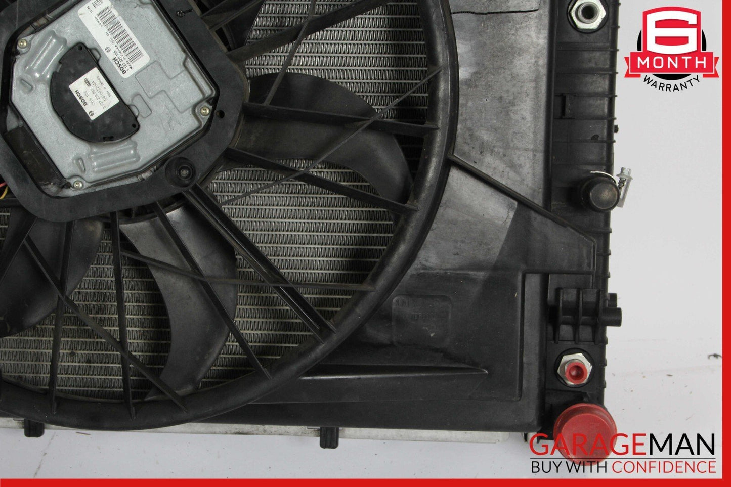 03-06 Mercedes R230 SL500 Engine Motor Cooling Radiator Fan Shroud A/C Condenser