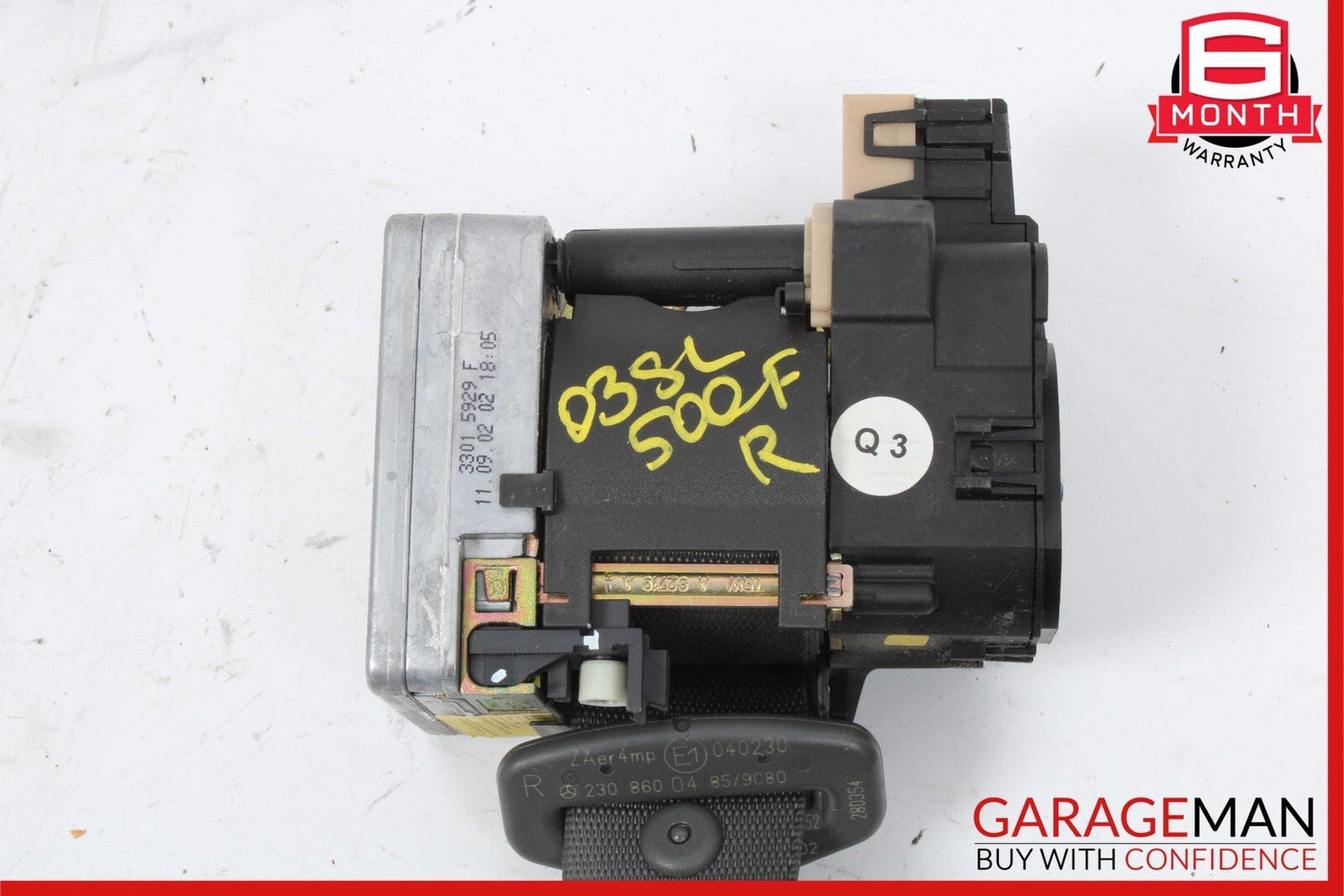 03-06 Mercedes R230 SL500 Front Right Passenger Seatbelt Seat Belt Retractor OEM