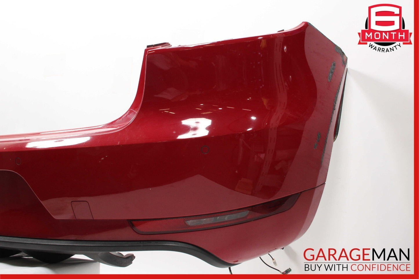 15-18 Porsche Macan 95B Rear Bumper Cover Panel Park Assist Assembly Red OEM