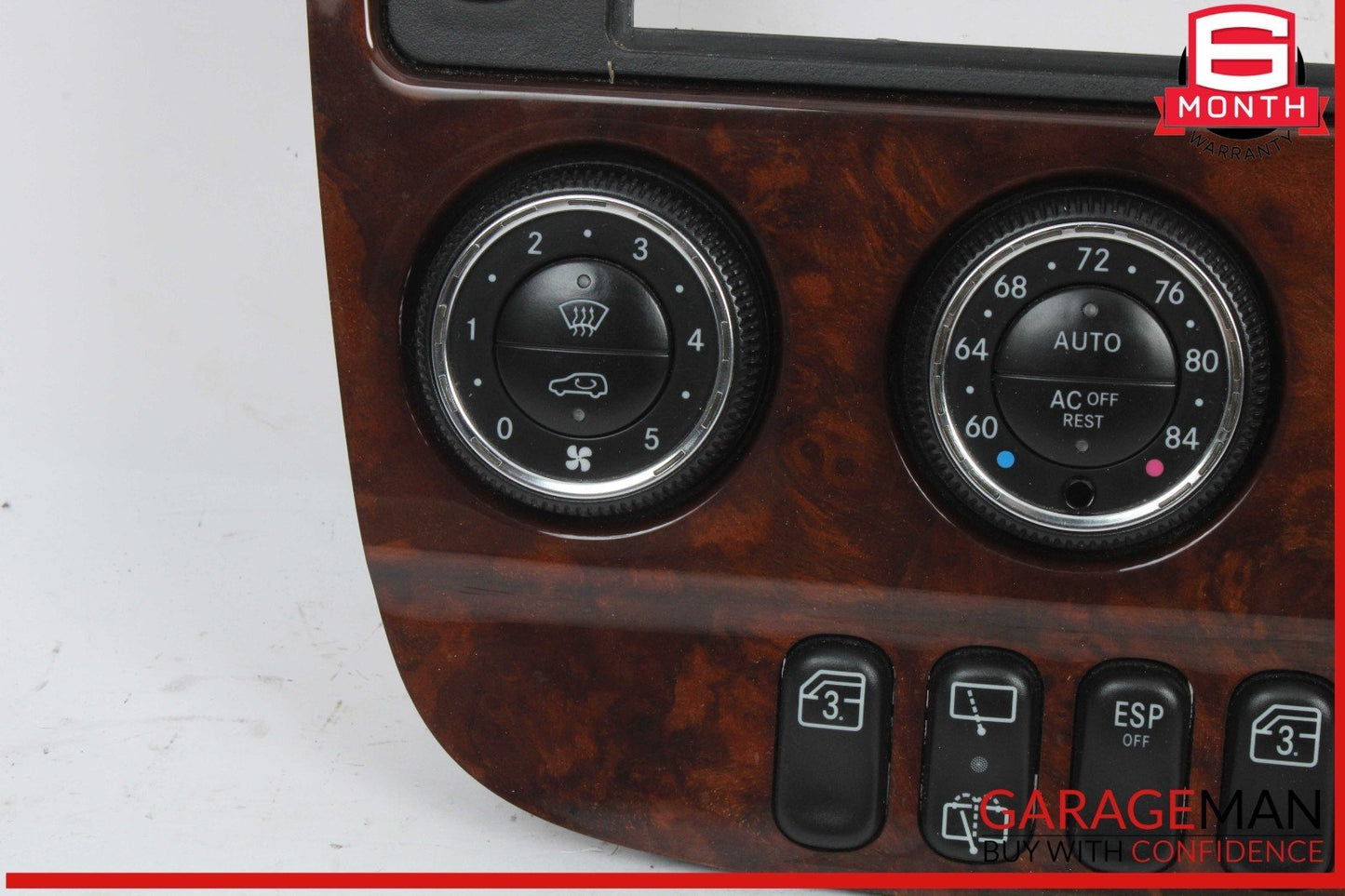 02-05 Mercedes W163 ML320 Center Console AC Climate Control Switch w/ Trim OEM